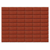  Брусчатка Прямоугольник 100х200х60 мм - Braer красный: внешний вид