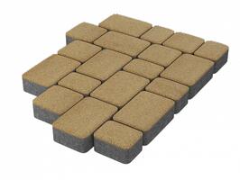  Тротуарная плитка Каменный Век Старый город 60 мм. Желтый: внешний вид